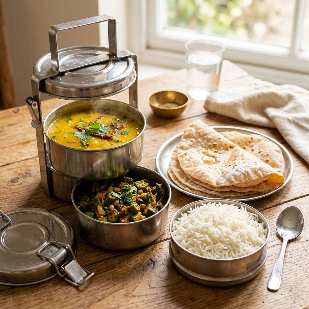 Monday Tiffin Box Meal - Dal Makhani & Paneer